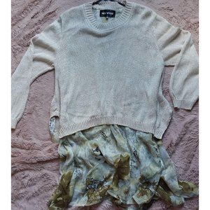 Neo Noble Sweater Cream Oversized Tiered Women’s